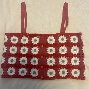 Cute crocheted Coco-Jaimeson Junior sweater crop top, size S/M. Brand new